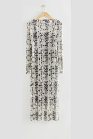 & OTHER STORIES Mesh-Midikleid Mit Stehkragen - , XS