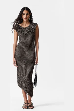 & OTHER STORIES Midikleid Aus Rippstrick Mit Fransen - , XS