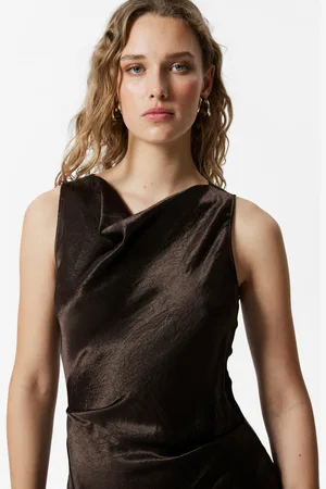 & OTHER STORIES Drapiertes Midikleid Aus Satin - , 32