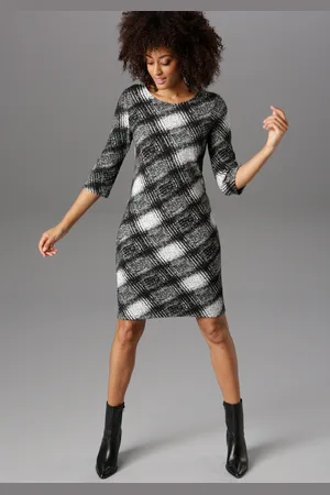 Aniston Jerseykleid, elegant gemustert