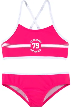 KangaROOS Bustier-Bikini »Sporty«, mit sportlichem Frontdruck