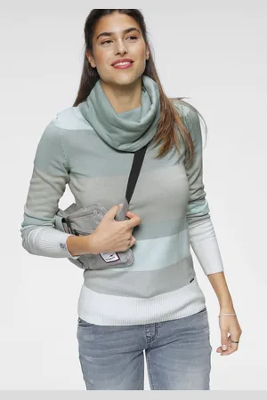 KangaROOS Rollkragenpullover, gestreift mit hohem Stehkragen