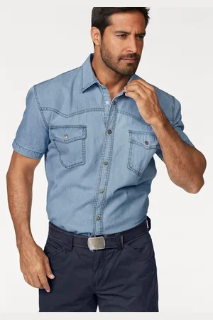 ARIZONA Jeanshemd, Kurzarm im Western Stil