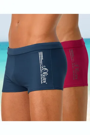 QS by s.Oliver Boxer-Badehose, mit Logoschriftzug im coolen Used-Look