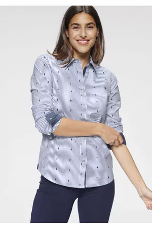 KangaROOS Damen Blusen - Hemdbluse, mit kontrastfarbenen Details