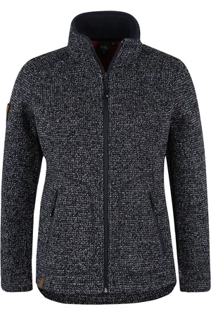 DEPROC-Active Strickfleecejacke »KITTOBE LAKE WOMEN«, Kontrastreissverschluss