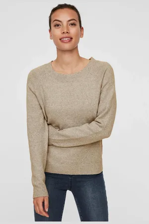 VERO MODA Rundhalspullover »VMDOFFY«, in melierter Optik