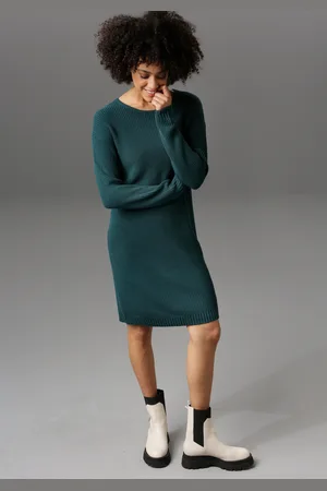 Aniston Strickkleid, mit Rundhals-Ausschnitt