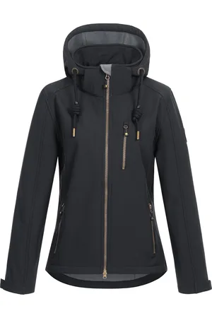 DEPROC-Active Softshelljacke »PEAK CREEK WOMEN«, mit abnehmbarer Kapuze
