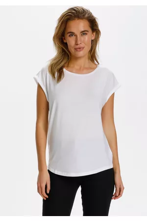 Saint Tropez Damen Shirts - Rundhalsshirt, Basic in edler LYOCELL Qualität