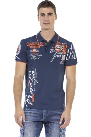 Cipo & Baxx Poloshirt, mit markantem Print