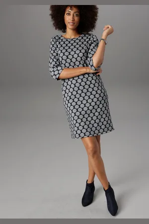 Aniston Jerseykleid, mit Punkten & Streifen