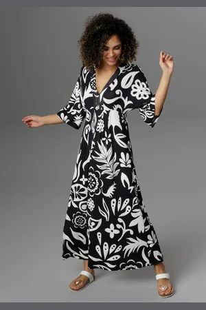 Aniston Maxikleid, mit weiten, 3/4-langen Ärmeln