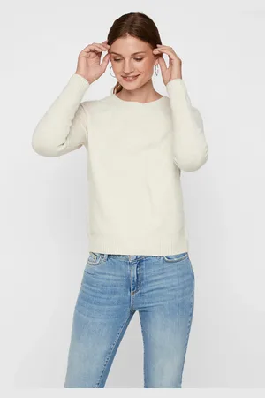 VERO MODA Rundhalspullover »VMDOFFY«, in melierter Optik