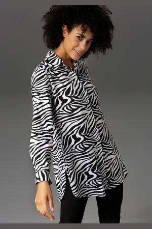 Aniston Longbluse, im Zebra-Steifen-Look