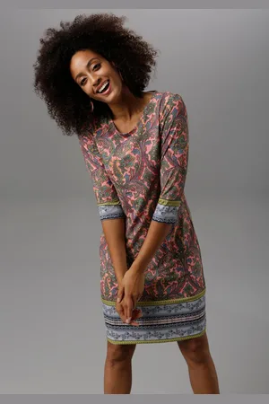 Aniston Jerseykleid, mit farbenfrohem Muster