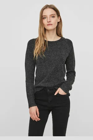 VERO MODA Rundhalspullover »VMDOFFY«, in melierter Optik