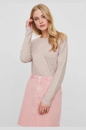 VERO MODA Rundhalspullover »VMDOFFY«, in melierter Optik