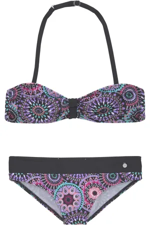 QS by s.Oliver Bandeau-Bikini, mit coolem Print