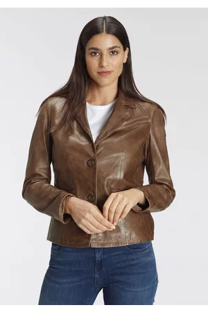 gipsy Lederjacke »Mya«, im modischem Blazer-Stil mit Reverskragen