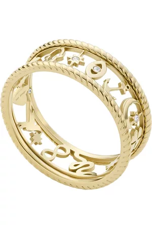 Fossil Fingerring, mit Zirkonia