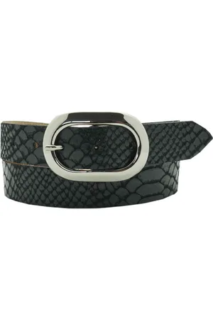 Anna Matoni Ledergürtel, Mit Snake-Print, Prägung
