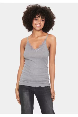Saint Tropez Spaghettitop »SZ-MAYA STRAP TOP«, mit Seidenanteil