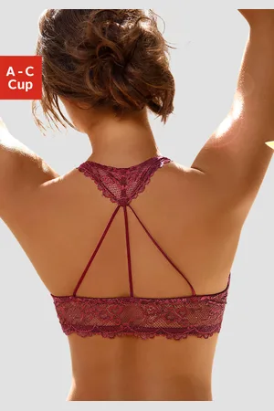 Lascana Push-up-BH, mit dekorativem Spitzenrücken im Bänderdesign, sexy Dessous