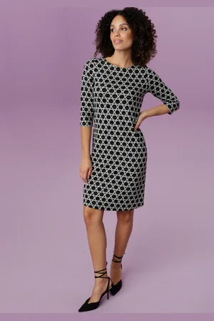 Aniston Jerseykleid, mit elegantem Kreis-Muster