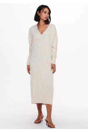 ONLY Strickkleid »ONLNEW TESSA L/S MIDI V DRESS«