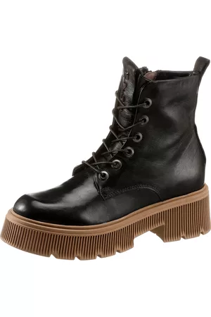 Mjus Damen Stiefeletten - Schnürstiefelette »BOMBACOLOR«, miti derber Laufsohle