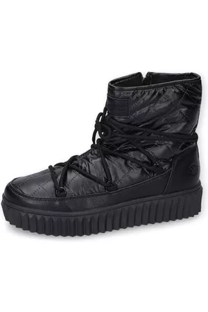 Dockers Damen Winterstiefel ohne Absatz - Winterboots, mit Schnürung und Reißverschluss