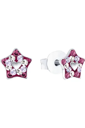 Prinzessin Lillifee Paar Ohrstecker »Stern mit Herz, 2035299«, mit Preciosa Crystal