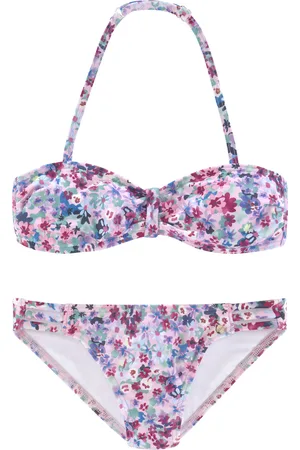 QS by s.Oliver Bandeau-Bikini »Scatter Kids«, mit sommerlichem Blumendruck