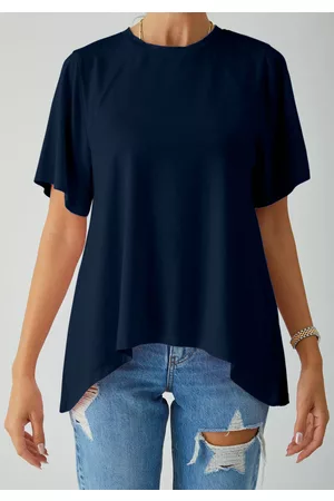 LTB Damen Shirts - Rundhalsshirt »YATECE«, mit asymmetrischem Zipfelsaum
