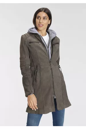 Gipsy Lederjacke »NILAH«, mit Kapuze, mit seitlichen Riegeln in der Taille