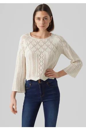 VERO MODA Strickpullover »VMGINGER 3/4 BOATNECK PULLOVER GA NOOS«