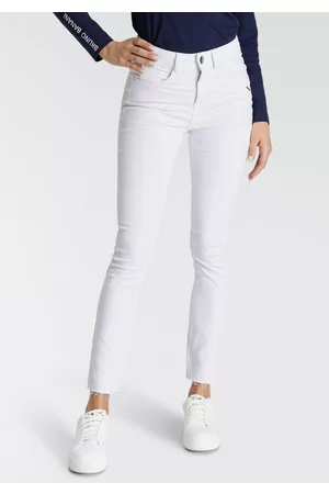Bruno Banani Damen Cropped Jeans - 5-Pocket-Jeans, mit offenem Saum NEUE KOLLEKTION