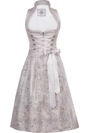 MARJO Damen Midikleider - Dirndl, (2 tlg.), Damen, midi im modischem Monochrom - Look