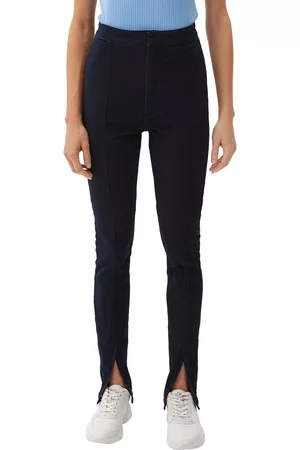 QS by s.Oliver Damen Slim Jeans - Slim-fit-Jeans, mit hoher Taille