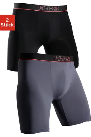 H.I.S Funktionsboxer, (Packung, 2 St.), in sportiver Optik mit langem Bein in Microfaser-Qualität
