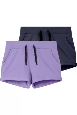 NAME IT Damen Shorts - Sweatshorts »NKFVOLTA 2P SWE SHORTS UNB F NOOS«, (Packung, 2 tlg.)