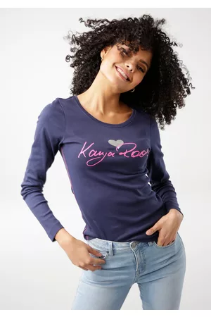 KangaROOS Damen Longsleeves - Langarmshirt, mit liebevollem Logo-Print