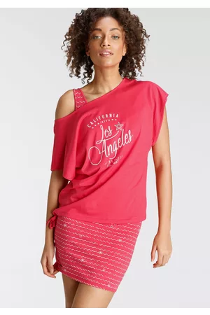 KangaROOS Damen Freizeitkleider - Jerseykleid, (2 tlg.), im Set mit oversize Shirt zum Knoten