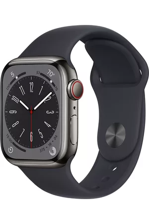 Apple Sportausrüstung - Smartwatch »Series 8, GPS + Cellular, Edelstahl-Gehäuse, 41 mm mit Sportarmband«, (Watch OS)
