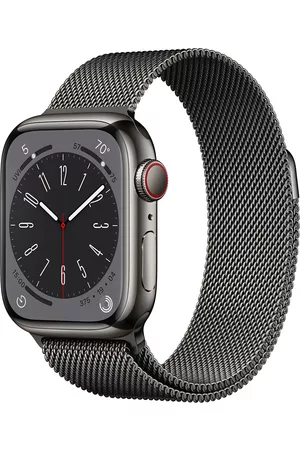 Apple Armbänder - Smartwatch »Series 8, GPS + Cellular, Edelstahl-Gehäuse,41 mm mit Milanaisearmband«, (Watch OS)