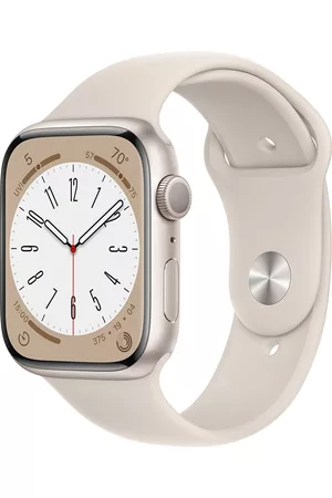 Apple Sportausrüstung - Watch Series 8 GPS, 45 mm Aluminiumgehäuse Polarstern, Sportarmband Polarstern