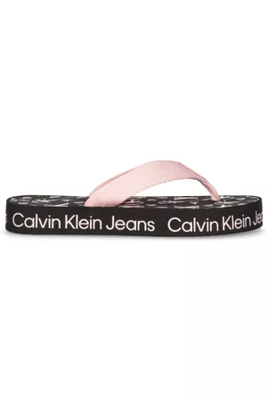 Calvin Klein Mädchen Flip Flops - Zehentrenner, mit Logoschriftzügen