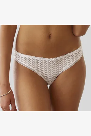QS by s.Oliver Slip, aus dezent transparenter Spitze in graphischer Optik