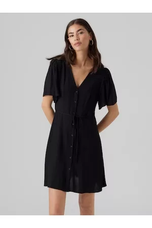 VERO MODA Damen Freizeitkleider - Minikleid »VMALBA SS SHORT DRESS WVN NOOS«